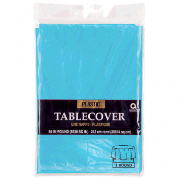 Caribbean Blue Round Table Cover