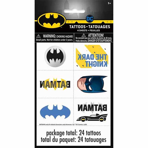 Batman Tattoo Sheets - 24ct