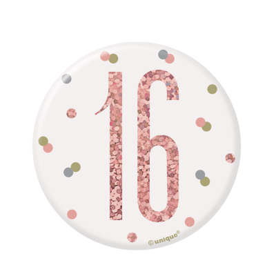 Birthday Glitz 16th Badge