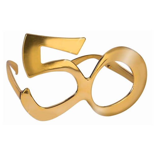 50th Glasses - Black & Gold