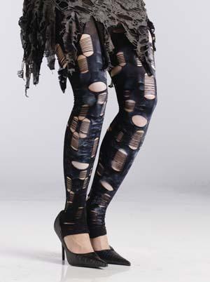 Girls Tattered Gothic Tights