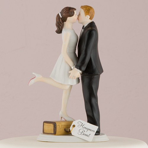 Bride on Suitcase Cake Topper