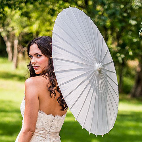 White Bridal Parasol