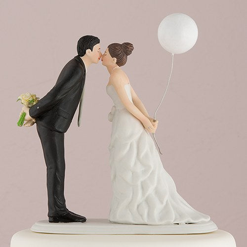 Leaning For a Kiss Cake Topper