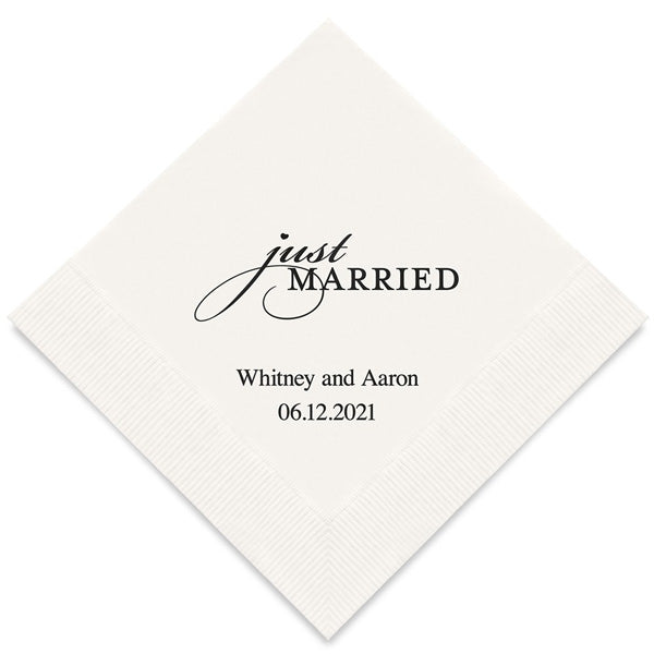 Personalized on sale wedding napkins