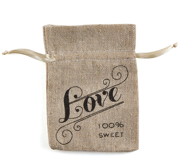 Mini Burlap Favour Pouches