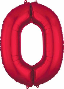 34" Red Number Balloon