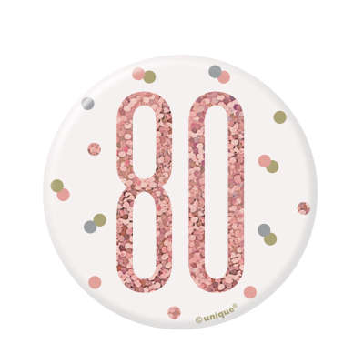 Birthday Glitz 80th Badge