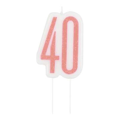 Birthday Glitz 40th Candle