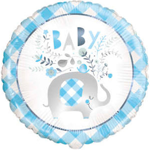 Blue Elephant 18" Foil Balloon