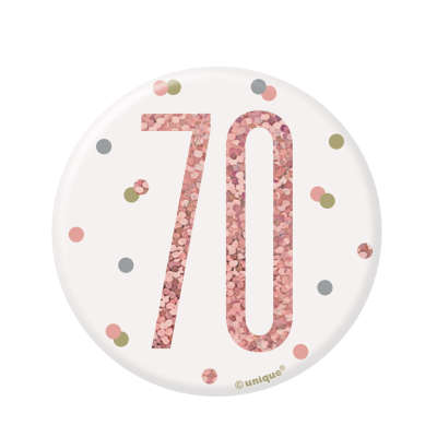 Birthday Glitz 70th Badge