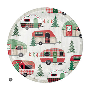 Christmas Camper Dessert Plates