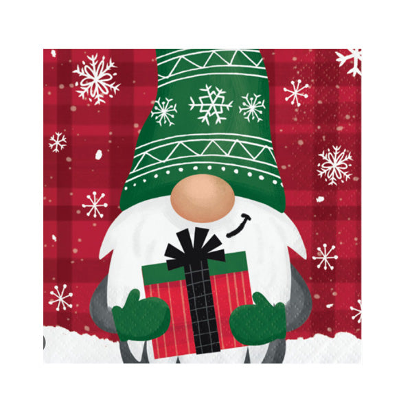 Holiday Gnomes Beverage Napkins