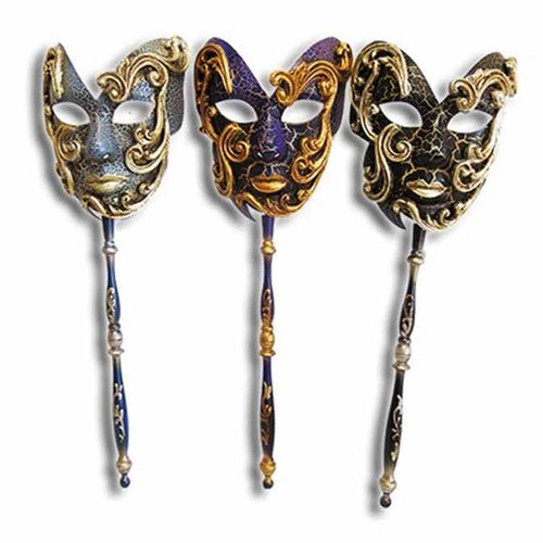 Deluxe Masquerade Mask on Stick