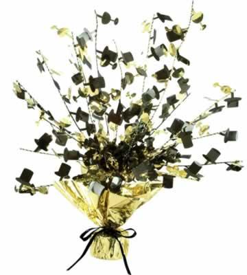 Gold & Black Champagne Foil Centerpiece