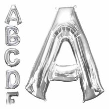 Load image into Gallery viewer, 34&quot; Silver Letter Balloon